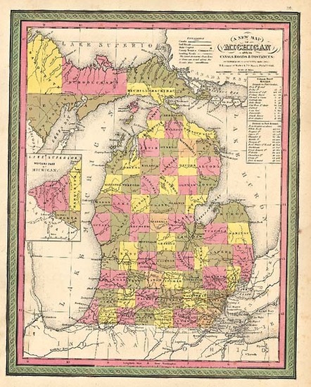 63-Midwest Map By Samuel Augustus Mitchell