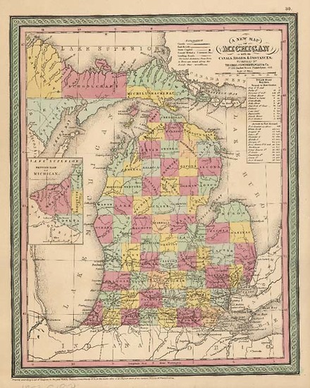 83-Midwest Map By Thomas, Cowperthwait & Co.