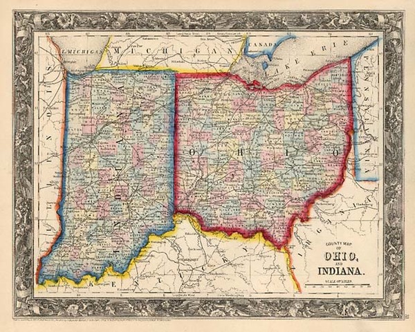 93-Plains Map By Samuel Augustus Mitchell Jr.