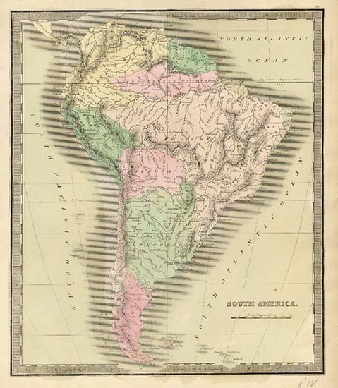 85-South America Map By John Greenleaf