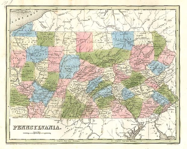 86-Mid-Atlantic Map By Thomas Gamaliel Bradford