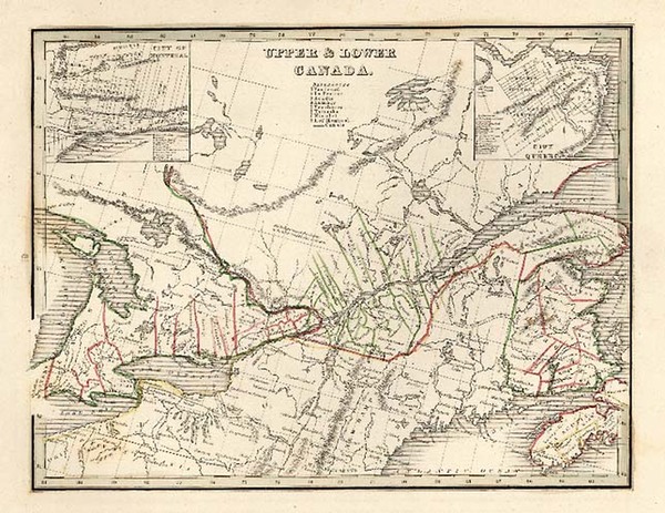 24-Midwest and Canada Map By Thomas Gamaliel Bradford