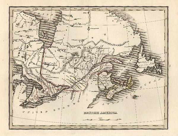 8-Midwest and Canada Map By Thomas Gamaliel Bradford