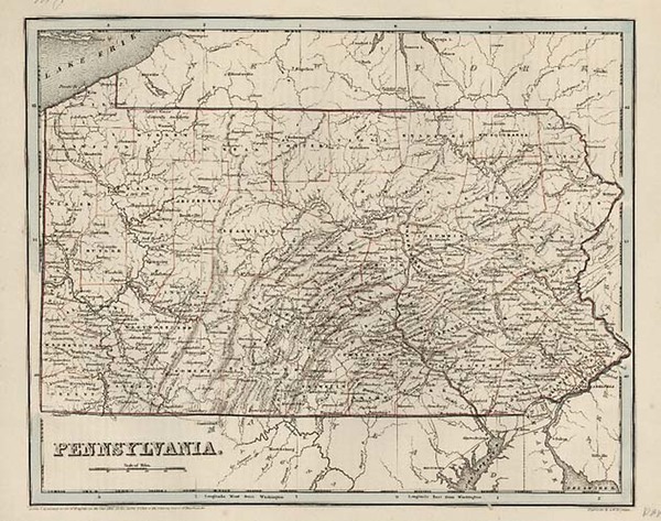 37-Mid-Atlantic Map By Thomas Gamaliel Bradford