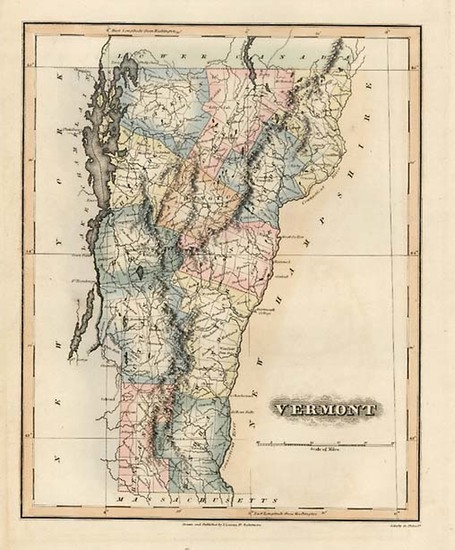 19-New England Map By Fielding Lucas Jr.