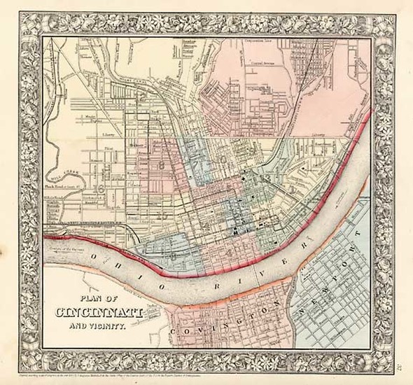 22-Midwest Map By Samuel Augustus Mitchell Jr.