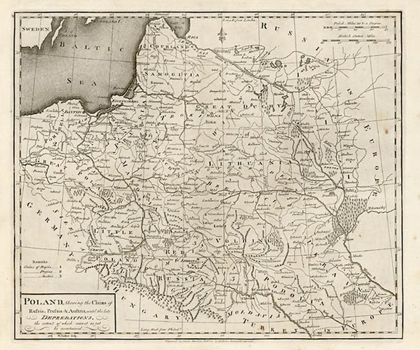 30-Europe, Poland, Russia, Baltic Countries and Germany Map By Mathew Carey