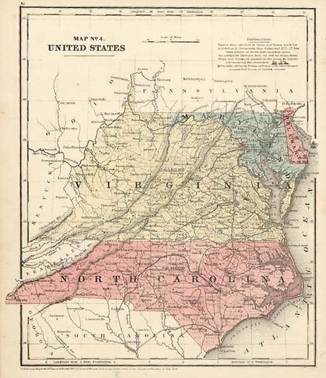 34-Mid-Atlantic and Southeast Map By Daniel Burgess & Co.