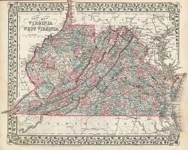 59-Mid-Atlantic and Southeast Map By Samuel Augustus Mitchell Jr.