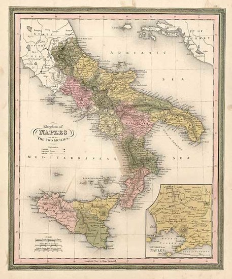 7-Europe, Italy, Mediterranean and Balearic Islands Map By Henry Schenk Tanner