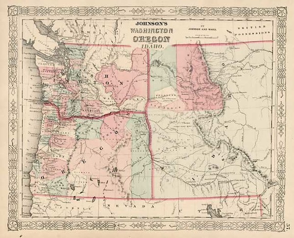 19-Rocky Mountains Map By Benjamin P Ward  &  Alvin Jewett Johnson