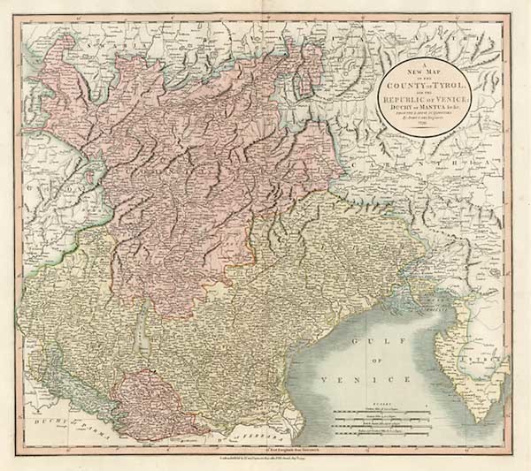 36-Europe, Switzerland and Italy Map By John Cary