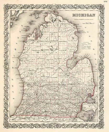 3-Midwest Map By Joseph Hutchins Colton