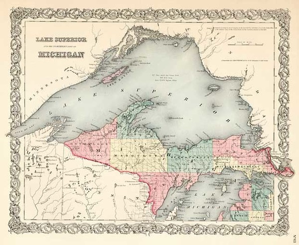 1-Midwest Map By Joseph Hutchins Colton