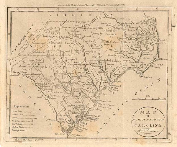 77-Southeast Map By Jedidiah Morse