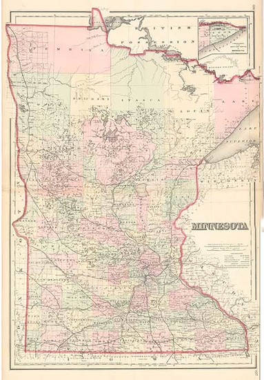 25-Midwest Map By G.W.  & C.B. Colton