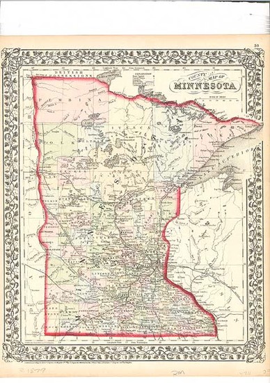 43-Midwest Map By Samuel Augustus Mitchell Jr.