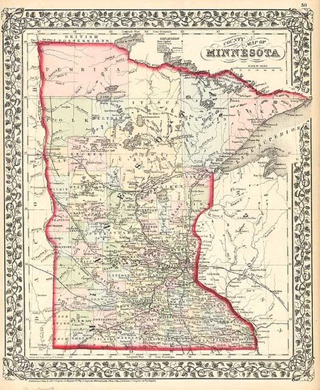 51-Midwest Map By Samuel Augustus Mitchell Jr.