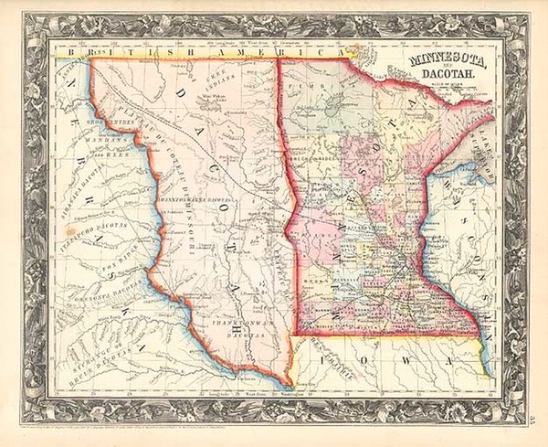 72-Midwest and Plains Map By Samuel Augustus Mitchell Jr.