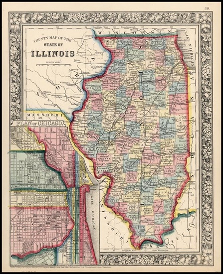 1-Midwest Map By Samuel Augustus Mitchell Jr.