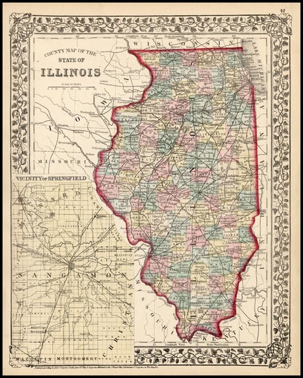 21-Midwest Map By Samuel Augustus Mitchell Jr.