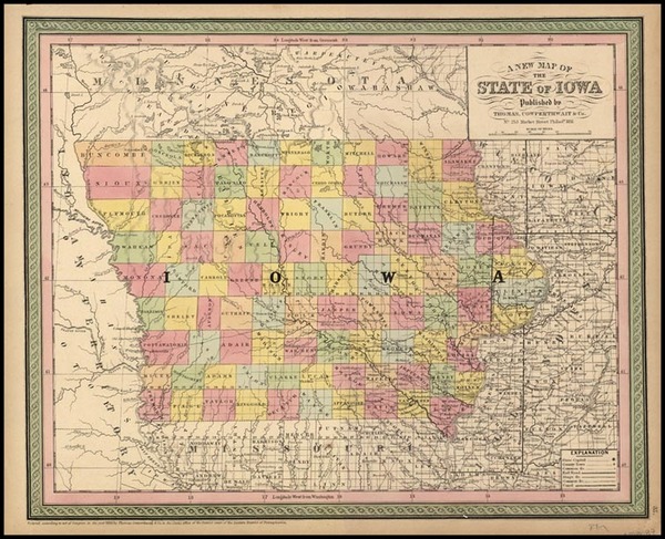79-Midwest Map By Thomas, Cowperthwait & Co.