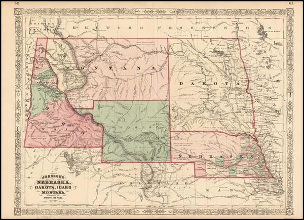 8-Plains and Rocky Mountains Map By Alvin Jewett Johnson