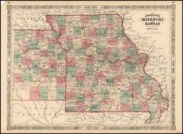 51-Midwest and Plains Map By Alvin Jewett Johnson