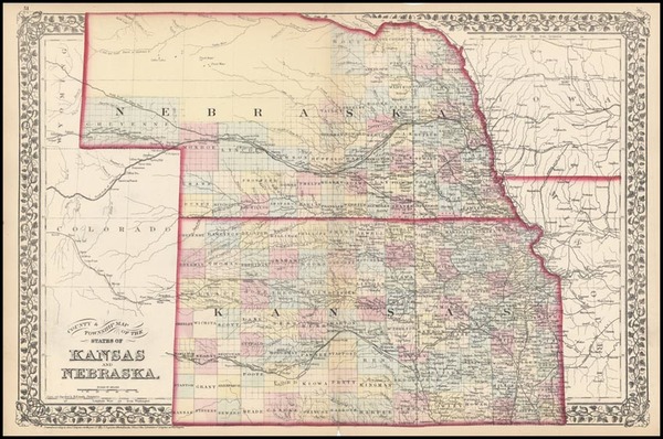 70-Plains Map By Samuel Augustus Mitchell Jr.