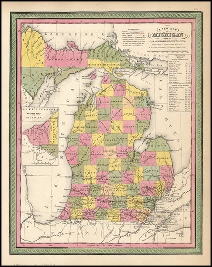 37-Midwest Map By Samuel Augustus Mitchell