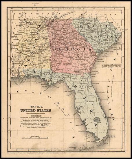 71-South and Southeast Map By Daniel Burgess & Co.