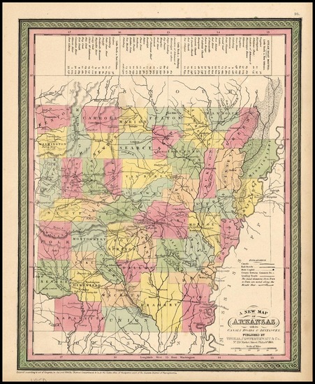 19-South Map By Thomas, Cowperthwait & Co.