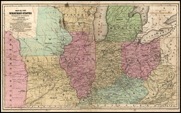 2-Midwest and Plains Map By Stiles, Sherman & Smith