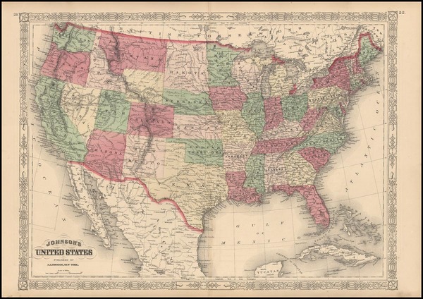 51-United States Map By Alvin Jewett Johnson