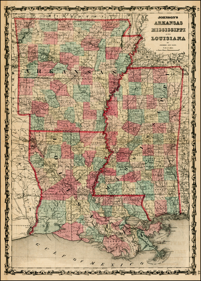 3-South Map By Benjamin P Ward / Alvin Jewett Johnson