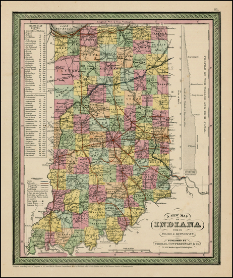 97-Midwest Map By Thomas, Cowperthwait & Co.