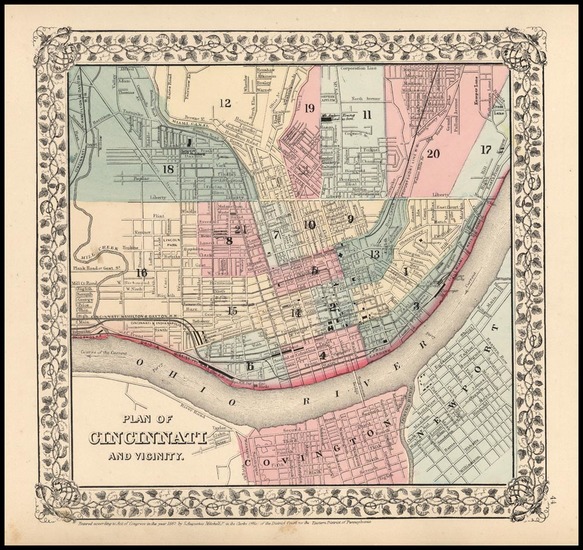 83-Midwest Map By Samuel Augustus Mitchell Jr.