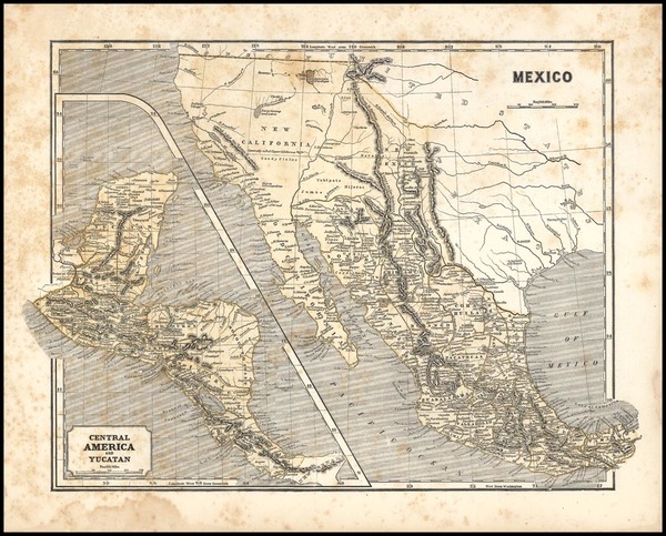 83-Texas, Southwest, Mexico and California Map By Thomas, Cowperthwait & Co.
