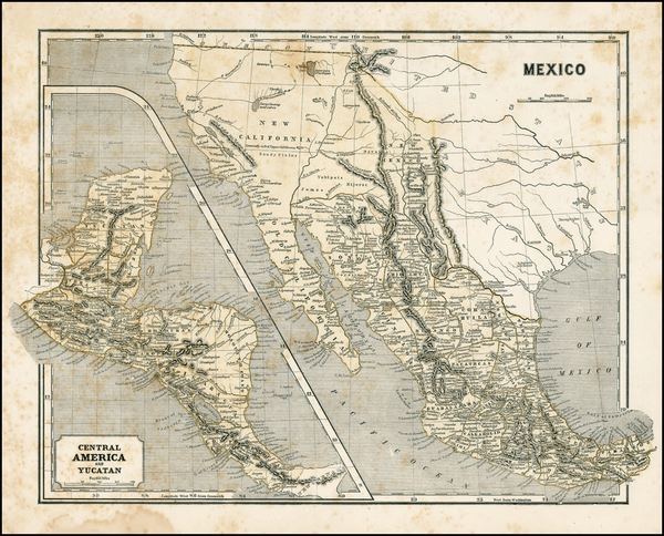 55-Texas, Southwest, Rocky Mountains, Central America and California Map By Sidney Morse  &  S