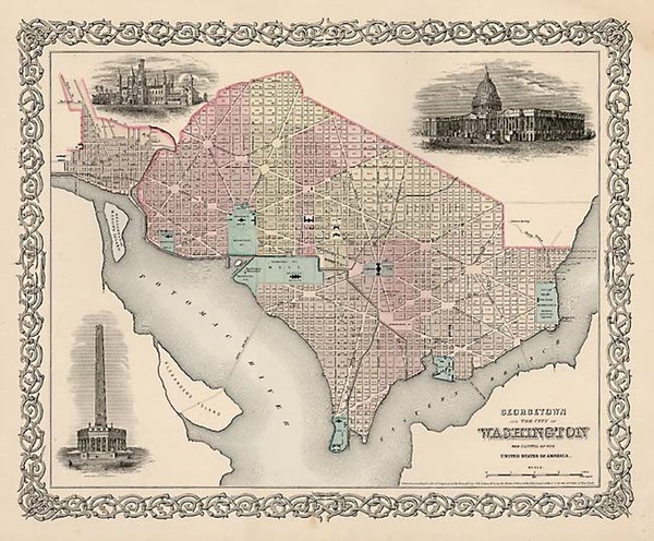 34-Mid-Atlantic Map By Joseph Hutchins Colton