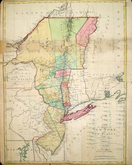 83-New England, Mid-Atlantic and Canada Map By Mathais Albrecht Lotter