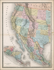 Plains, Southwest, Rocky Mountains and California Map By J. Andriveau-Goujon