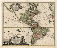 Western Hemisphere, South America and America Map By Johann Baptist Homann