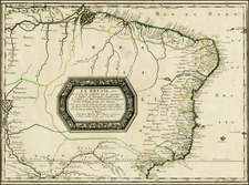 South America and Brazil Map By Nicolas Sanson