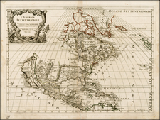 North America and California Map By Giacomo Giovanni Rossi