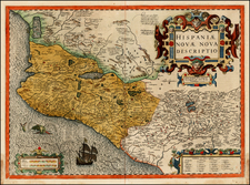 Mexico Map By Jodocus Hondius / Gerhard Mercator