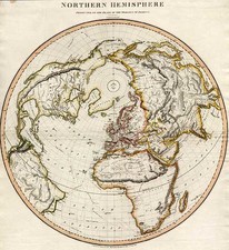 World, Northern Hemisphere, Polar Maps, Alaska and North America Map By John Thomson