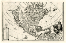 North America and California Map By Heinrich Scherer