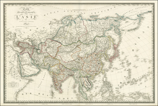 Alaska, Asia and Asia Map By Adrien-Hubert Brué
