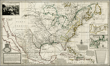 United States and North America Map By Herman Moll